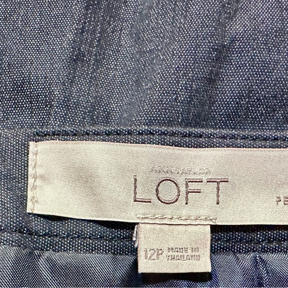 LOFT - Women’s mini SKIRT pencil Sz 12P - BLUE - Picture 7 of 11
